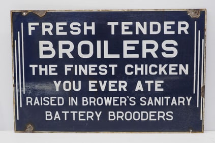 Fresh Tender Broilers sign