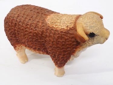 Plaster Hereford cow bank