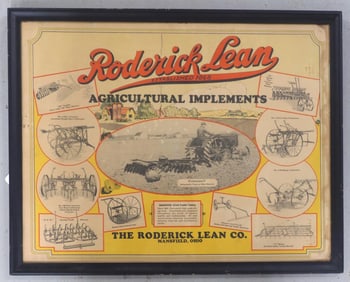 Framed paper advertisement