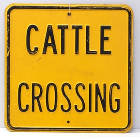 Cattle Crossing sign