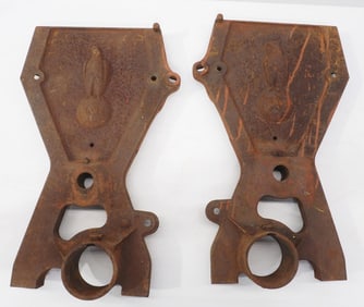 Pair of cast iron Case planter box ends