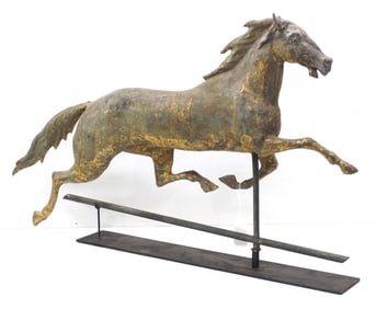 Large running horse full-body weathervane