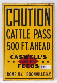 Caution Cattle Pass sign