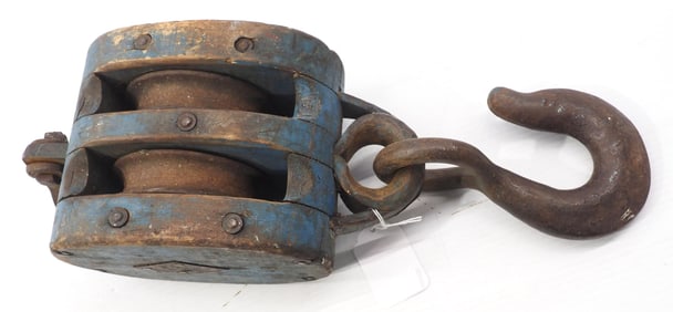 Wood & cast iron pulley