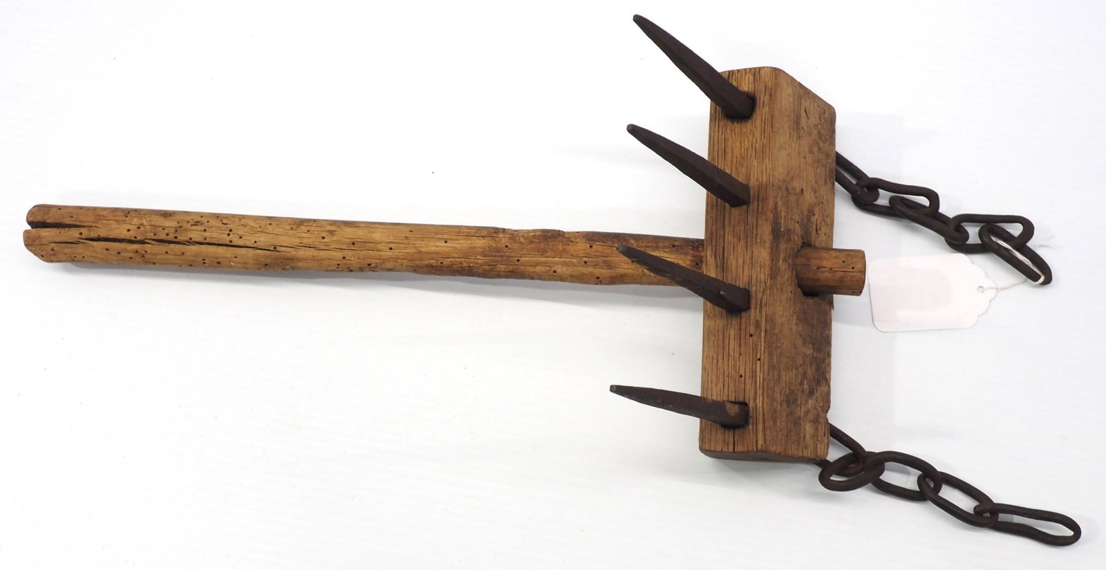 Early 4-tine rake/fork: Early 4-tine rake/fork, 8"W