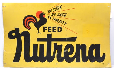 Feed Nutrena sign with rooster graphic