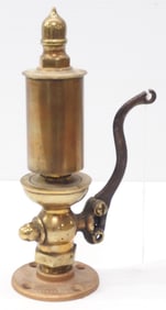 Brass 1-chime steam whistle with handle