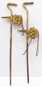 (2) John Deere check row planter stakes