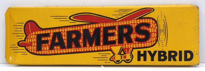 Farmers Hybrid fence spinner sign