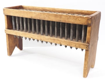 Early wood & tin candle mold