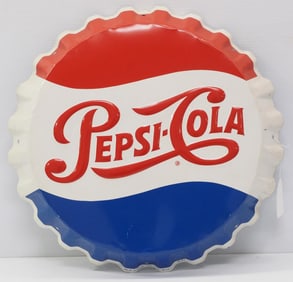 Pepsi-Cola bottle cap sign