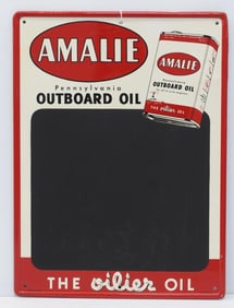 Amalie Outboard Oil chalkboard sign