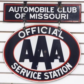 AAA Automobile Club of Missouri hanging sign