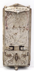 Cast iron wall-mount mailbox