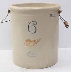 6-gallon Red Wing crock with wire handles