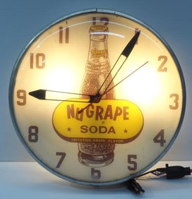 NuGrape Soda lighted clock