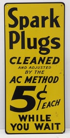 Spark Plugs Cleaned sign