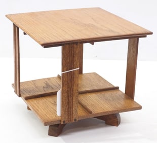 Salesman sample, wooden revolving bookcase