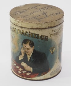 Small metal humidor tin