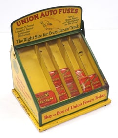 Union Auto Fuses tin countertop display case