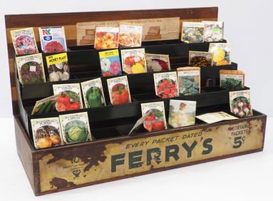Ferry's wooden seed display box