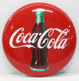 Coca Cola button sign