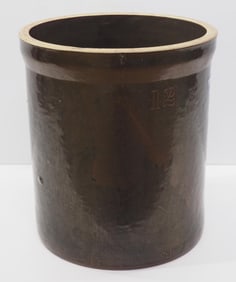 12-gallon brown crock
