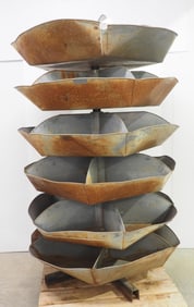 Country store rotating metal product bin