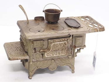 Queen child size nickel-plated cast iron stove