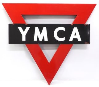 1-sided porcelain YMCA sign