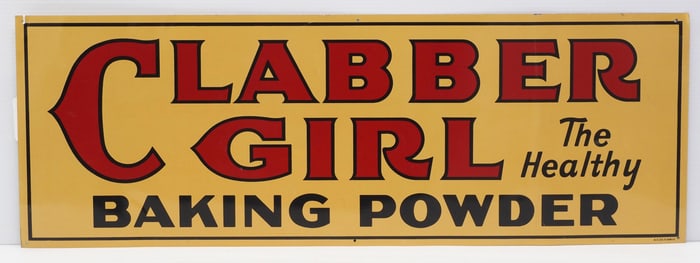 Clabber Girl Baking Powder sign