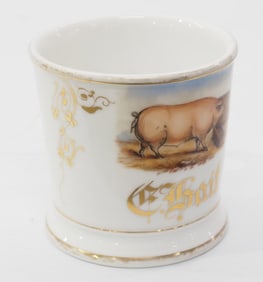 Occupational shaving mug for pig farmer