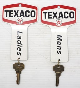 Texaco restroom key chains
