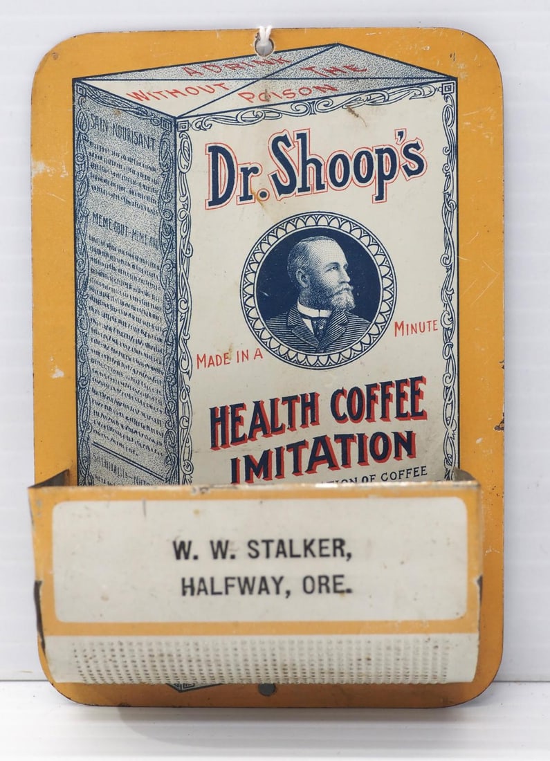 Dr Shoop's Health Coffee Imitation tin match safe: Dr Shoop's Health Coffee Imitation tin match safe - Good