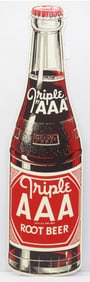 Triple AAA Root Beer bottle-shaped sign