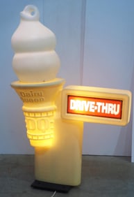 Dairy Queen plastic drive thru sign