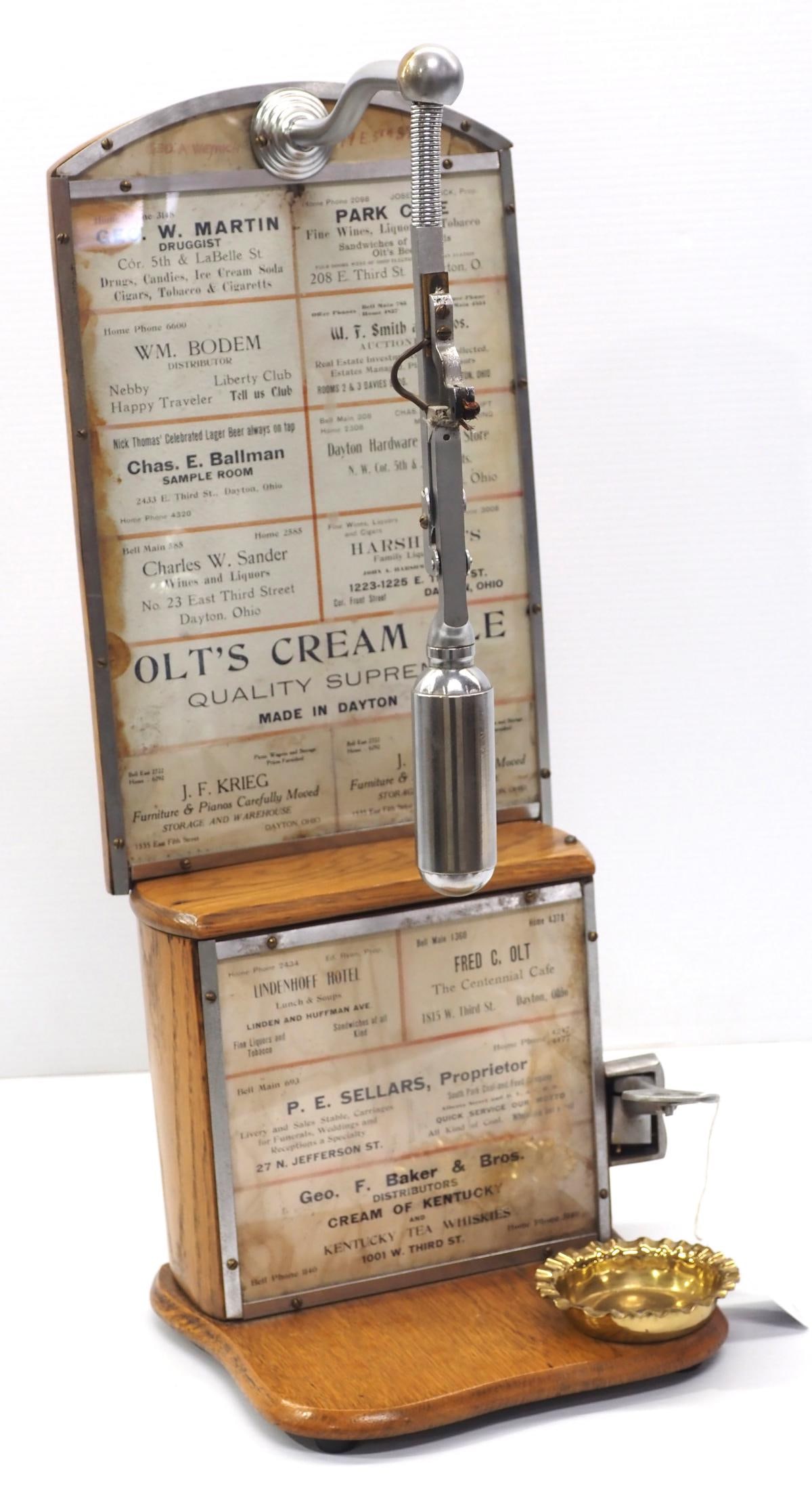 Country store, wooden countertop cigar lighter (1 of 2)