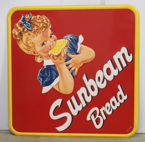 Sunbeam Bread self-framed sign