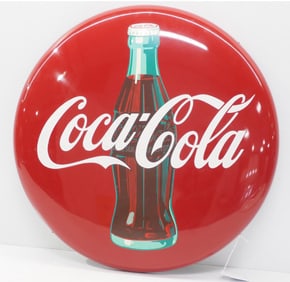 Coca Cola button sign