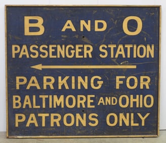B and O Passenger Station sign