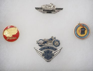 (4) Motorcycle-related pinbacks