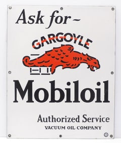 Ask For Gargoyle Mobiloil sign