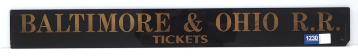 Baltimore & Ohio Railroad Tickets sign