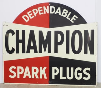 Dependable Champion Spark Plugs sign
