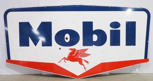 Mobil sign with Pegasus graphic