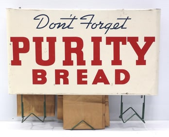 Hanging country store paper bag dispenser