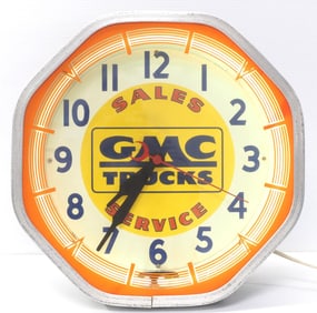 GMC Trucks Sales & Service neon clock