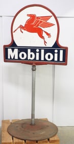 Mobiloil Pegasus pedestal sign