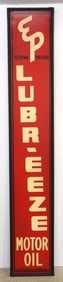 Lubr-eeze Motor Oil wood framed sign