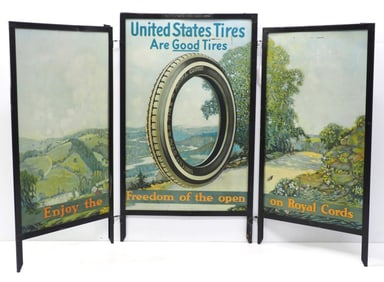 3-panel United States Tires floor display